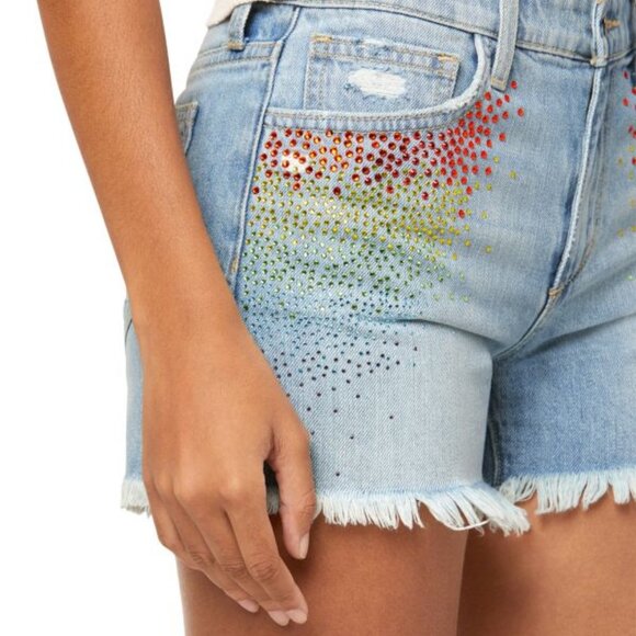 NWT Stephanie Gottlieb x Joe’s The Ozzie Embellished Jean Shorts Size 29 - Picture 2 of 4